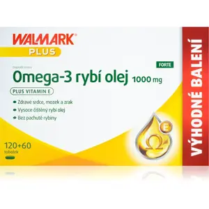 Walmark Omega-3 rybí olej 1000 mg tobolky pre normálnu činnosť srdca a mozgu 180 cps