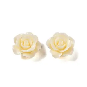 Synthetic Coral 3D Flower Rose Beads