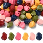 60Pcs 6 Colors Opaque Acrylic Beads