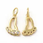 Rack Plating Brass Micro Pave Cubic Zirconia Charms