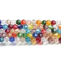 Transparent Electroplate Glass Beads Strands