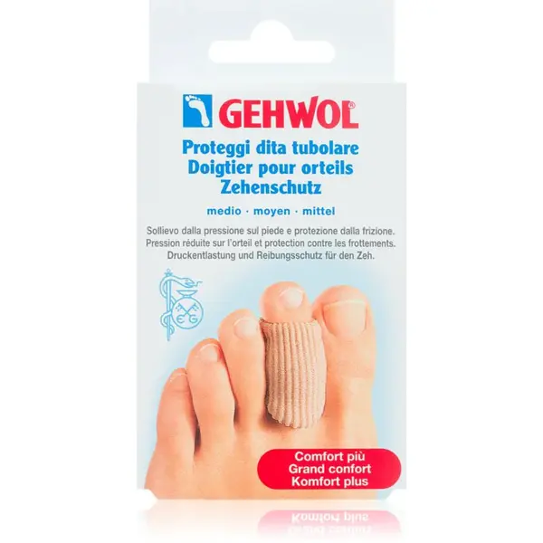 Gehwol Ochrana prstov ochranný návlek na zmiernenie tlaku vyvíjaného na bradavice a mozole veľkosť Medium 2 ks