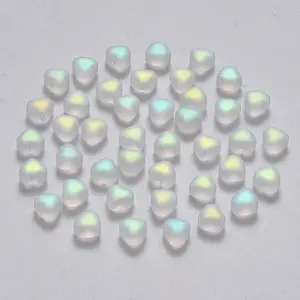 Transparent Spray Painted Glass Beads