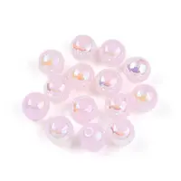 Electroplate Pearlized Glass Pearl Beads