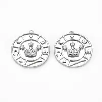 Brass Micro Pave Clear Cubic Zirconia Pendants