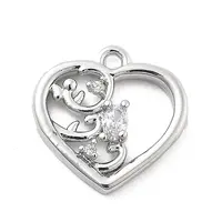 Brass Micro Pave Cubic Zirconia Pendants