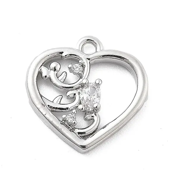 Brass Micro Pave Cubic Zirconia Pendants