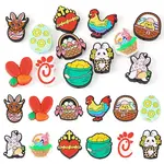 12Pcs 12 Styles Easter Silicone Focal Beads