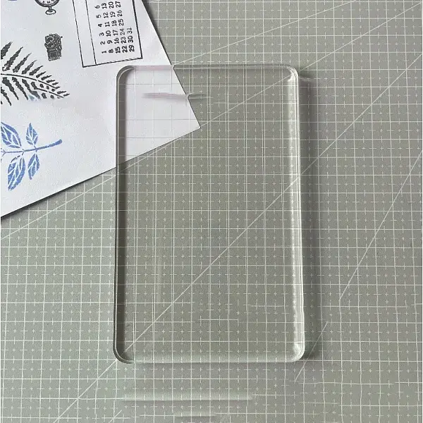 Rounded Corner Transparent Acrylic Stamping Blocks Tools
