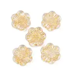 Baking Paint and Golden Metal Enlaced Glass Beads
