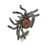 Rack Plating Brass Micro Pave Cubic Zirconia Spider Open Cuff Rings for Women