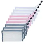 9Pcs 3 Colors Rectangle Nylon Mesh Pen Bags