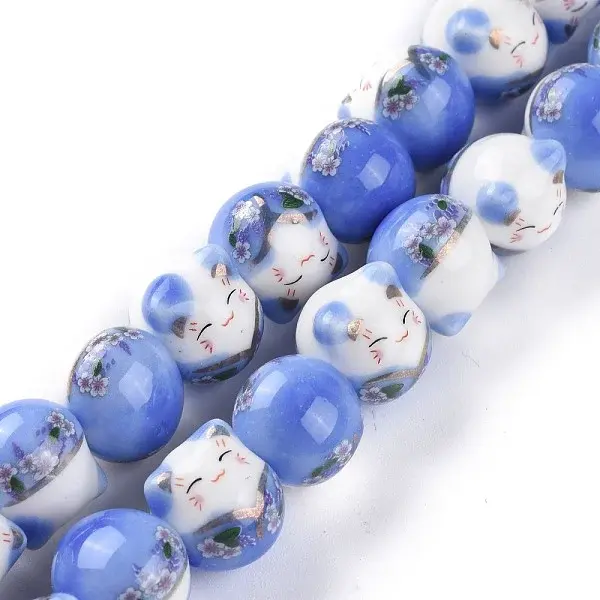 Handmade Printed Porcelain Beads