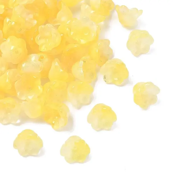 Transparent Glass Beads Caps