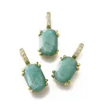 Natural Amazonite Faceted Oval Pendants