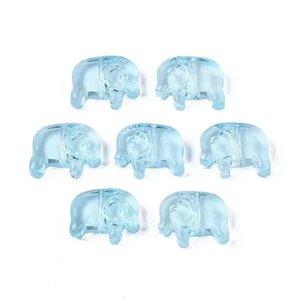 Transparent Spray Painted Glass Beads