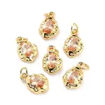 Rack Plating Brass Micro Pave Cubic Zirconia Pendant
