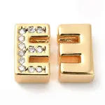 Brass Micro Pave Cubic Zirconia Beads