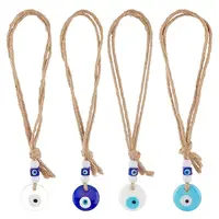 AHADEMAKER 1 Set Handmade Lampwork Evil Eye Pendants Decorations