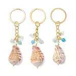 Natural Shell Pendant Keychains