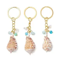 Natural Shell Pendant Keychains
