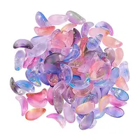 100Pcs 5 Colors Handmade Foil Glass Charms