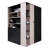 Šatní skříň kombinovaná tmavá saturn - levá/pravá