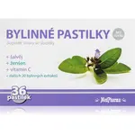 MedPharma Bylinné pastilky šalvěj, ženšen, vitamin C pastilky pro normální funkci dýchacího systému 36 ks