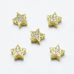 Brass Micro Pave Cubic Zirconia Pendants