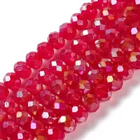 Baking Electroplate Glass Beads Strands