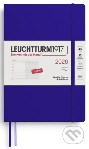 Weekly Planner & Notebook 2026 Medium (A5) Ink