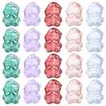 40Pcs Christmas Theme Transparent Glass Beads