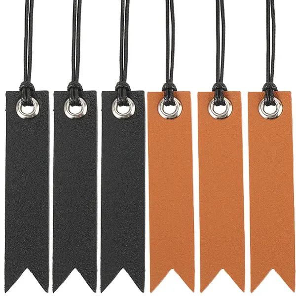 8Pcs 2 Colors Leather Bookmarks
