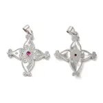 Brass Micro Pave Cubic Zirconia Pendants