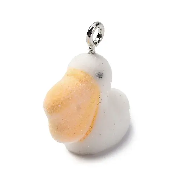 Flocky Resin Pendants