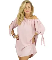 Pri HISPANKA tunic uncovered shoulders mini dress MARIOLA