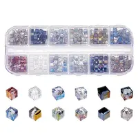 360Pcs 12 Colors Electroplate Glass Beads