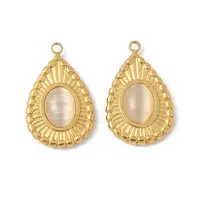 304 Stainless Steel Cat Eye Pendants