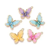 Rack Plating Alloy Enamel Pendants