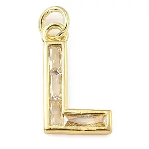 Brass Micro Pave Cubic Zirconia Pendants