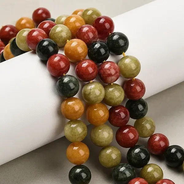 Natural White Jade Beads Strands