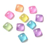 Transparent Resin Decoden Cabochons with Glitter Powder