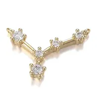 Brass Micro Clear Cubic Zirconia Pendants