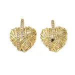 Brass Micro Pave Clear Cubic Zirconia Pendants
