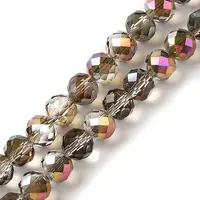 Half Golden Plated Electroplate Beads Strands