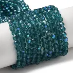 Electroplate Transparent Glass Beads Strands