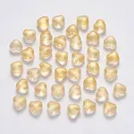 Transparent Spray Painted Glass Beads