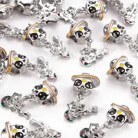 Alloy Enamel Dangle European Beads