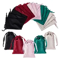 20Pcs 5 Colors Rectangle Velvet Packing Pouches