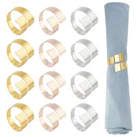 12Pcs 3 Colors Iron Napkin Rings